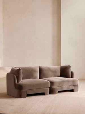 Odell Deeper Sit Modular Sofa - Three Seater - Velvet Taupe UK - Listing Image