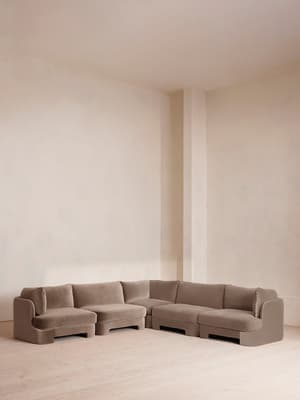 Odell Deeper Sit Modular Sofa - Corner Sofa - Velvet Taupe UK - Listing Image