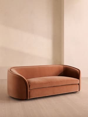 Conall Three Seater Sofa - Velvet - Antique Rose - Listing Image