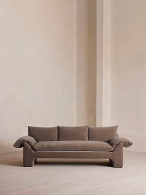 Wyatt Three Seater Sofa - Velvet - Taupe - Listing Image