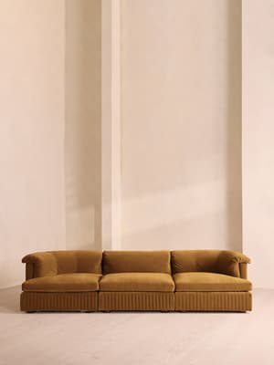 Oona Modular Sofa - Four Seater - Velvet Mustard UK - Listing Image