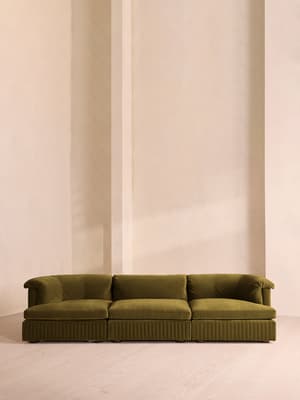 Oona Modular Sofa - Four Seater - Velvet Olive UK - Hover Image