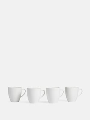 House Mug - Bone China - White - Set of Four - Listing Image