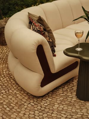 Noelle Outdoor Sectional - Curved - Four Seater Sofa - Off White - US - Hover Image
