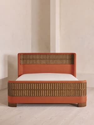 Devon Bed - King - Linen - Antique Rose - Hover Image