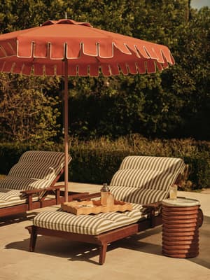 Ardingly Outdoor Chaise Lounger - Babington House Stripe - Listing Image