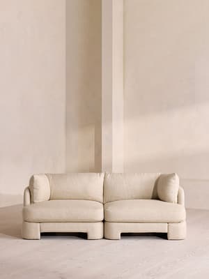 Odell Sectional Sofa - Three Seater - Textured Linen - US - Hover Image