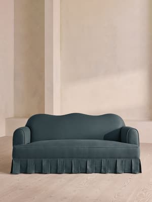 Madelyn Three Seater Sofa - Linen - Prussian Blue - US - Hover Image