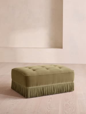 Elowen Ottoman - Velvet - Lichen - US - Listing Image