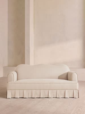 Madelyn Three Seater Sofa - Linen - Bisque - US - Hover Image
