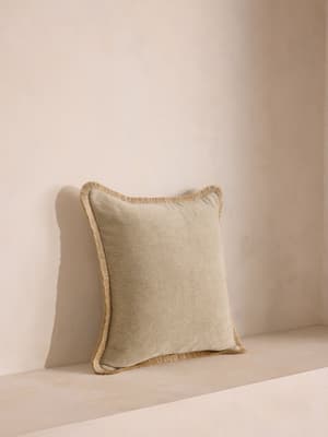 Orlaine Square Cushion - Stone - Hover Image