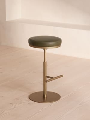 Wardell Barstool - Leather - Moss - Hover Image