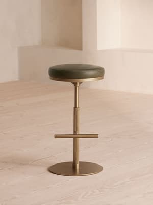 Wardell Barstool - Leather - Moss - Hover Image