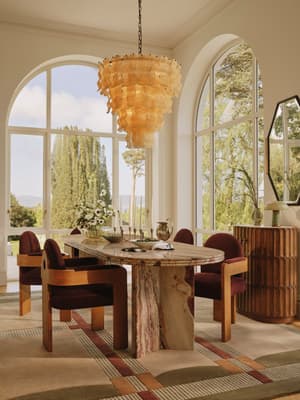 Rosaline Dining Table - Rosso Orobico - Listing Image