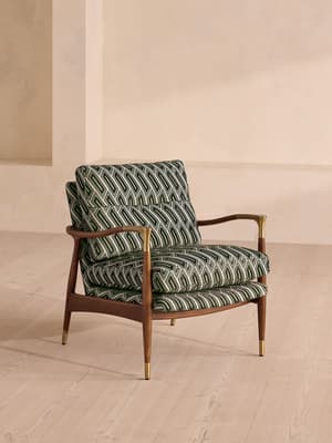 Theodore Armchair - Vende Jacquard - Olive - UK - Hover Image