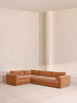 Mossley Right L-Shape Sofa - Velvet - Antique Rose - Listing Image