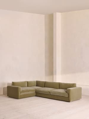 Mossley Right L-Shape Sofa - Velvet - Lichen - Listing Image