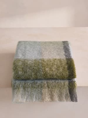 Curtis Mohair Check Throw - Multi - Hover Image