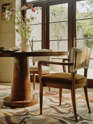 Pair of Armless Charleston Dining Chair - Velvet - Mustard - Hover Image