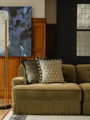 Elowen Modular Sofa - Three Seater - Velvet - Lichen UK - Hover Image