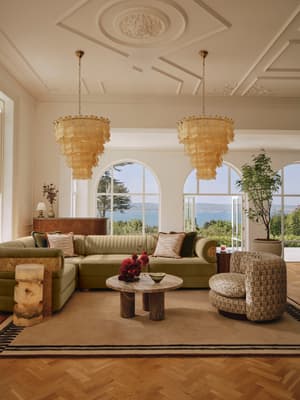 Caleb Modular Sofa - Blonde Burl - L-Shape Sofa - Blonde Burl - Velvet - Lichen - UK - Listing Image