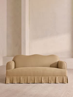 Madelyn Three Seater Sofa - Linen - Wheat - UK - Hover Image