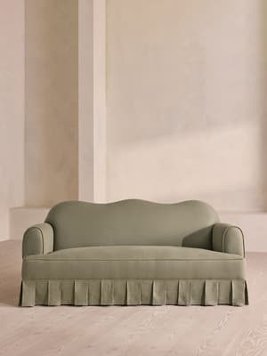 Madelyn Three Seater Sofa - Linen - Sage - UK - Hover Image