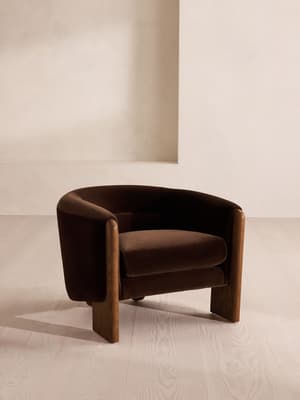 Winnie Armchair - Velvet - Chocolate - Listing Image