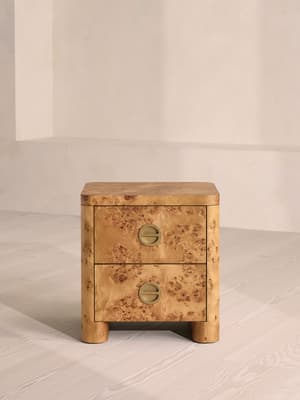 Warwick Bedside Table - Mappa Burl - Hover Image