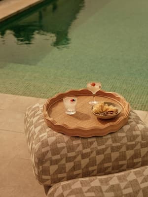 Pangbourne Rattan Tray - Round - Listing Image