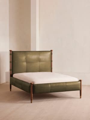 Paolo Bed - King - Leather - Moss - US - Listing Image