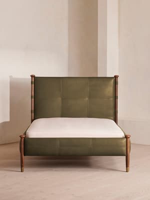 Paolo Bed - King - Leather - Moss - US - Hover Image