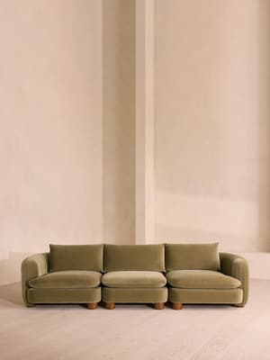 Vivienne Sectional Sofa - Four Seater - Velvet Lichen - US - Listing Image