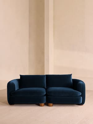 Vivienne Deeper Sit Sectional Sofa - Three Seater - Velvet Royal Blue US - Listing Image