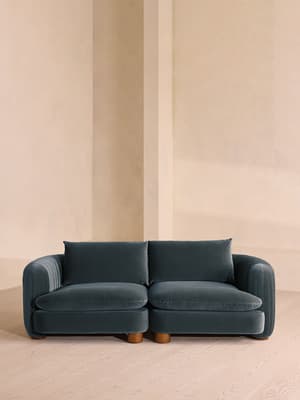 Vivienne Modular Sofa - Three Seater - Velvet Grey Blue - Listing Image