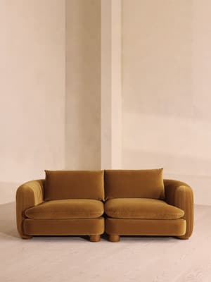 Vivienne Modular Sofa - Three Seater - Velvet Mustard - Listing Image