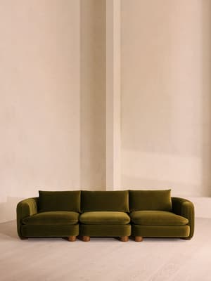 Vivienne Modular Sofa - Four Seater - Velvet Olive - Listing Image