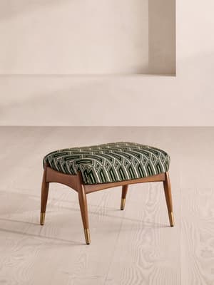 Theodore Footstool - Vende Jacquard - Olive - US - Listing Image