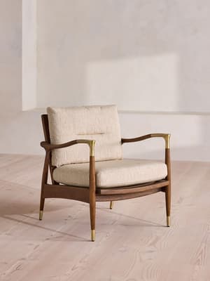 Theodore Outdoor Armchair - Abstract Stripe - Desert Rose - UK - Listing Image