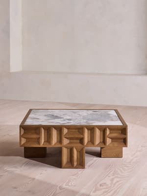 Ivy Coffee Table - Italian Ocean Grey Marble - Hover Image