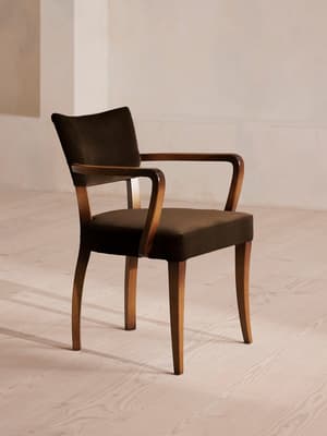 Molina Dining Armchair - Velvet - Chocolate - US - Listing Image