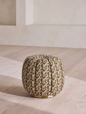 Sofia Footstool - Fulton Jacquard - Sage - US - Listing Image