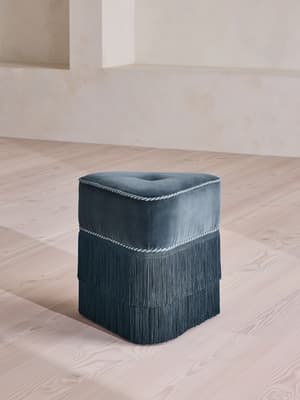 Marta Footstool - Velvet - Grey Blue - US - Listing Image
