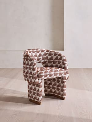 Morrell Outdoor Dining Chair - Geometric - Maroon - UK - Hover Image