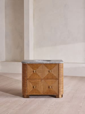Kingsley Single Vanity Unit - Grey Emperador Marble - Listing Image