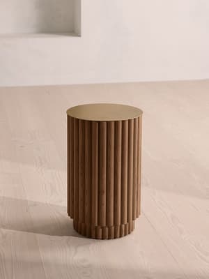 Barrel Side Table - Dark Oak - Listing Image