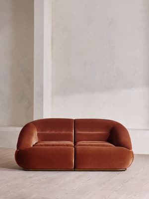 Edison Modular Sofa - Three Seater - Velvet - Rust UK - Listing Image