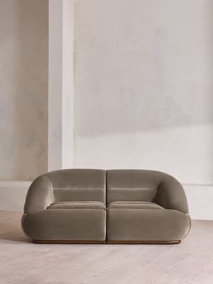 Edison Modular Sofa - Three Seater - Velvet - Taupe UK - Listing Image