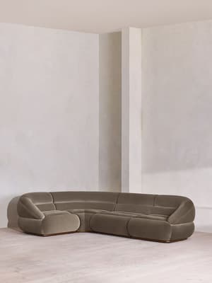Edison Modular Sofa - L-Shape Sofa - Velvet - Taupe UK - Listing Image