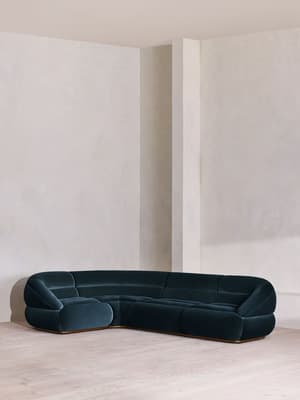 Edison Modular Sofa - L-Shape Sofa - Velvet - Royal Blue US - Listing Image